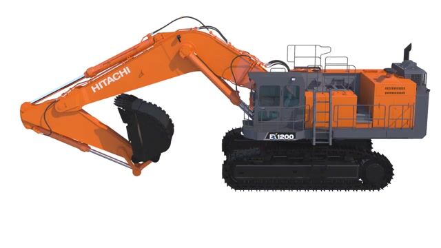 Excavator Hitachi Ex1200-7 3D Model by ArqArt