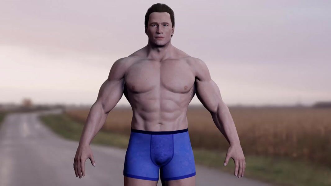 956 Man Flexing Full Body Images, Stock Photos, 3D objects