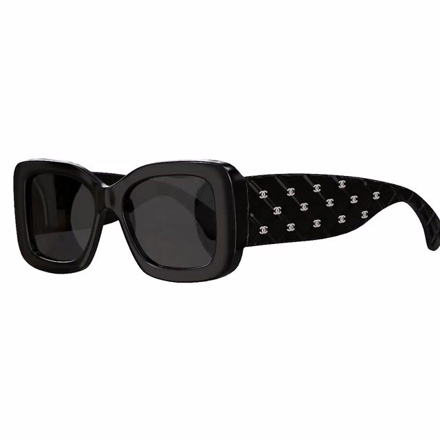 Chanel Acetate 5483 Rectangle Sunglasses - 3D Model by 3dmonk