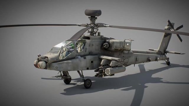 AH-64D Apache Longbow Attack Helicopter With Cockpit 3D AH-64D Apache Longbow Attack Helicopter With Cockpit 3D