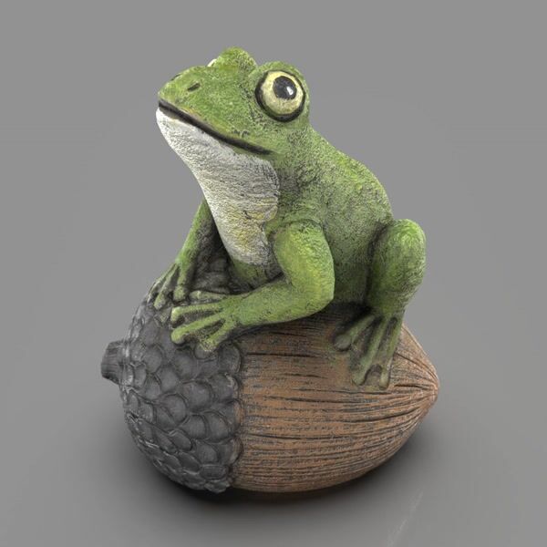 Frog on Acorn - 3D Model by sanchiesp