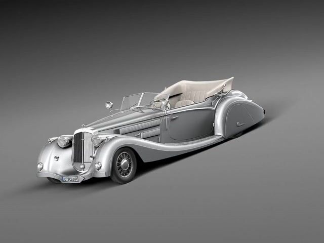 RARE CMC GmbH 1937 Horch 853 Sport Cabriolet - Top Down(open