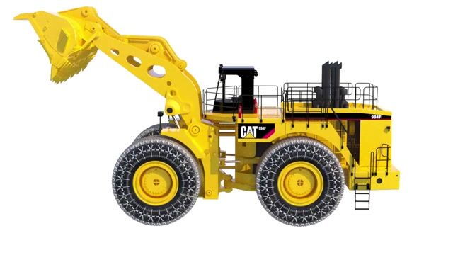 Cat 994F Wheel Loader with Chain Protection - 3D Model by ArqArt